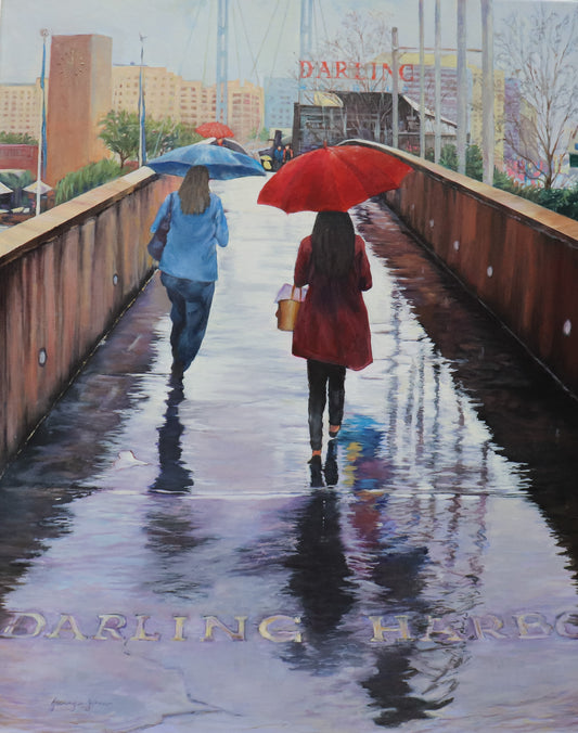 Darling Harbour in the rain